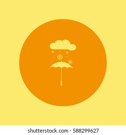 umbrella, snow, icon