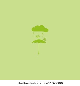 umbrella, snow, icon