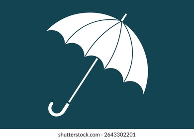 Umbrella in soft flat colors, vector cartoon artwork for baby fashion items, children’s themed illustrations, and summer-inspired decor
