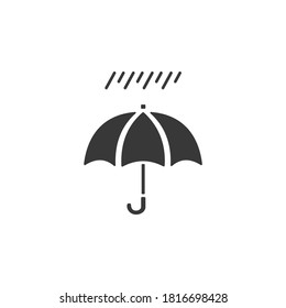 Umbrella and soft rain. Isolated icon. Weather vector illustration