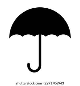 umbrella solid icon illustration vector graphic