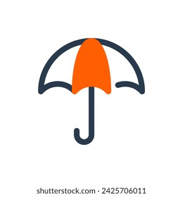 Umbrella for Spring Rain Vector Icon Illustration