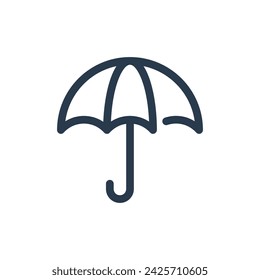 Regenschirm für Frühling Regen Vektor Icon Illustration
