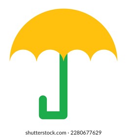 umbrella springtime season flat icon style