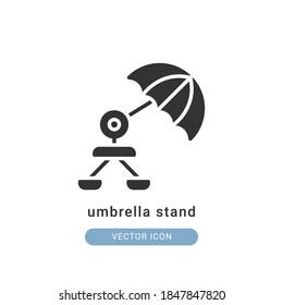 umbrella stand icon vector illustration. umbrella stand icon glyph design.