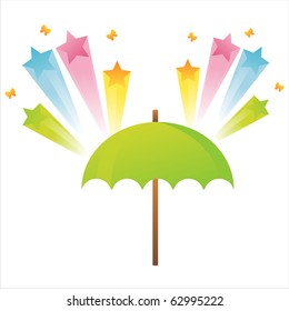 umbrella with star splash