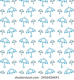 Umbrella striking trendy multicolor repeating pattern vector illustration background design