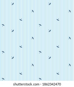 Umbrella Stripe White Blue Pattern