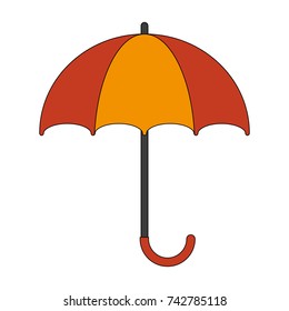 umbrella striped icon image 