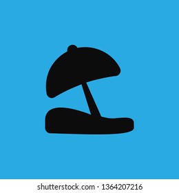 umbrella summer beach icon vector