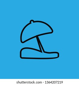umbrella summer beach icon vector