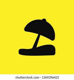 umbrella summer beach icon vector