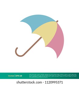 Umbrella - Summer Icon Vector Logo Template Illustration Design. Vector EPS 10.