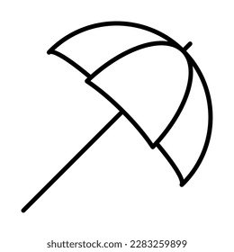 umbrella summer line icon isolated
