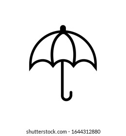 umbrella summer line style icon vector illustration design