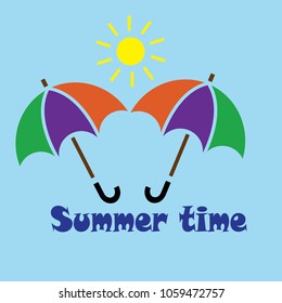 Umbrella summer time sign