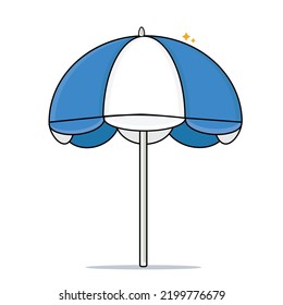 umbrella, sunshade, beach umbrella, beach sunshade vector logo design illustration