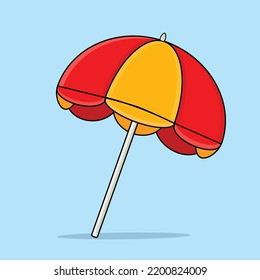 Paraguas, sombrilla, paraguas de playa, sombrilla de playa, logotipo del logotipo del vector de la sombrilla de la playa