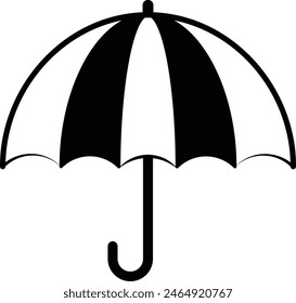 Umbrella symbol collection. Umbrella line and flat style vector Illustration.