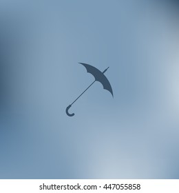 Umbrella symbol flat stock vector icon illustration