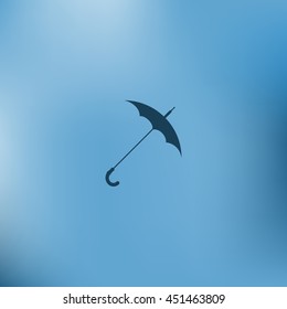 Umbrella symbol flat stock vector icon illustration