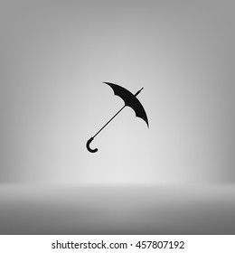 Umbrella symbol flat stock vector icon illustration