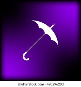 Umbrella symbol flat stock vector icon illustration