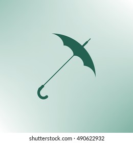 Umbrella symbol flat stock vector icon illustration