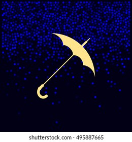 Umbrella symbol flat stock vector icon illustration