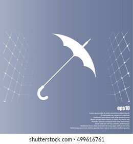 Umbrella symbol flat stock vector icon illustration