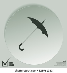 Umbrella symbol flat stock vector icon illustration