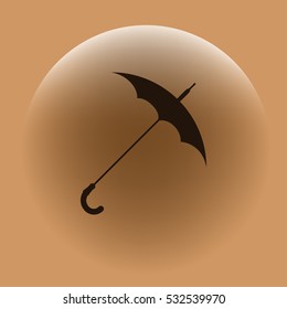 Umbrella symbol flat stock vector icon illustration