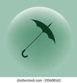 Umbrella symbol flat stock vector icon illustration