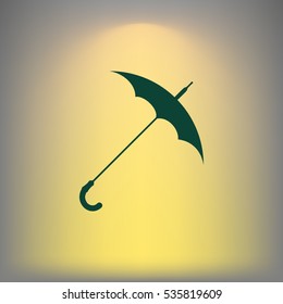 Umbrella symbol flat stock vector icon illustration