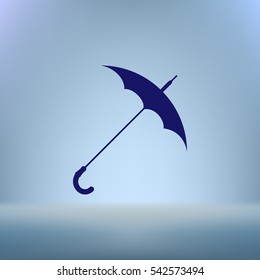 Umbrella symbol flat stock vector icon illustration