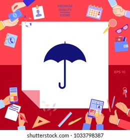 Umbrella symbol icon