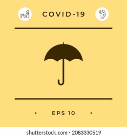 Umbrella symbol icon, elements for your design