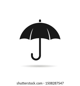 Umbrella symbol icon logo design isolated on white background. Vector illustration, Logo template design