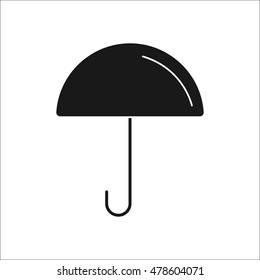 Umbrella symbol sign silhouette icon on background
