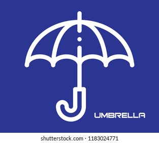 UMBRELLA SYMBOL VECTOR ICON DESIGN 