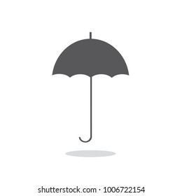 Umbrella symbol,protection icon in simple flat design on white background,vector illustration.