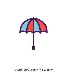 Umbrella Tent Icon Illustration