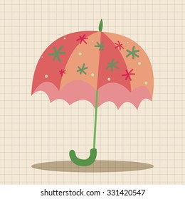 Umbrella theme elemets vector,eps