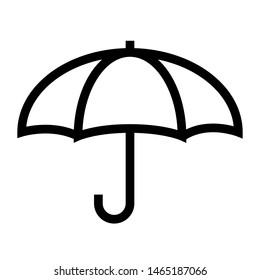 umbrella thin line vector icon