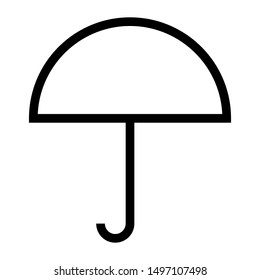 umbrella thin line vector icon