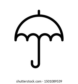 umbrella thin line vector icon