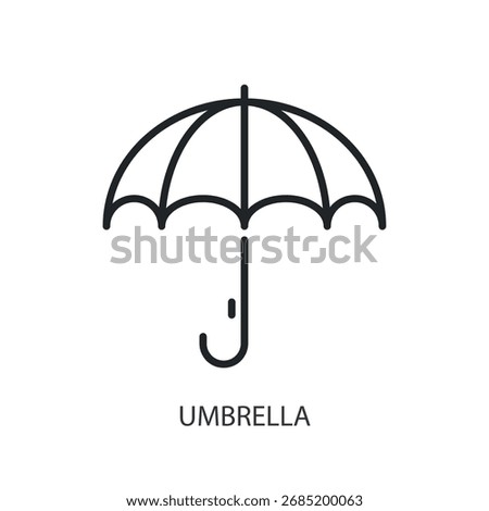 Umbrella thin line vector icons.