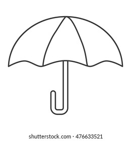 umbrella tool weather rain season climate  icon. Flat and isolated design. Vector illustration