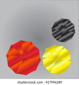Umbrella from Top View. Vector illustration