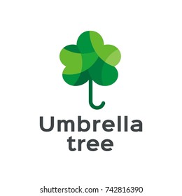 Umbrella and tree, in one image, especially for your business. Vector format, available for editing.